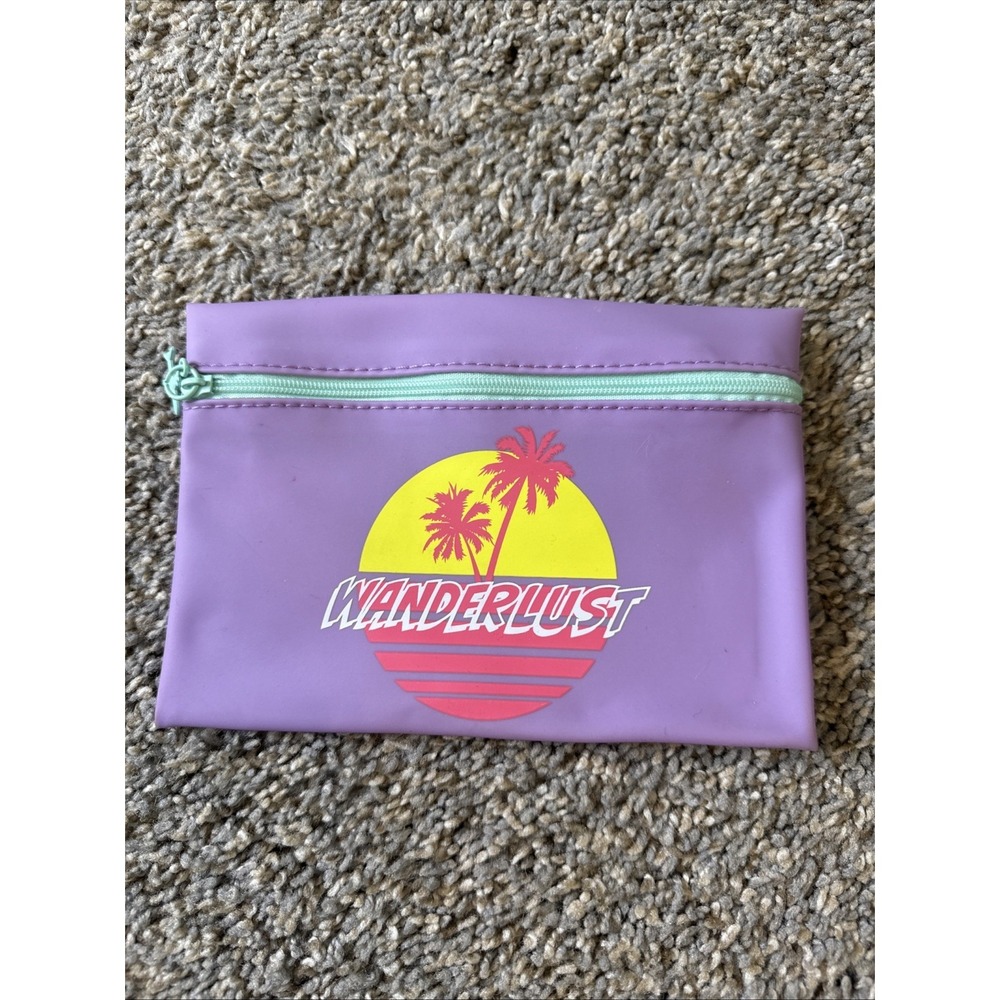 IPSY - Wanderlust - Purple Glam Bag - Airplane Zipper Charm